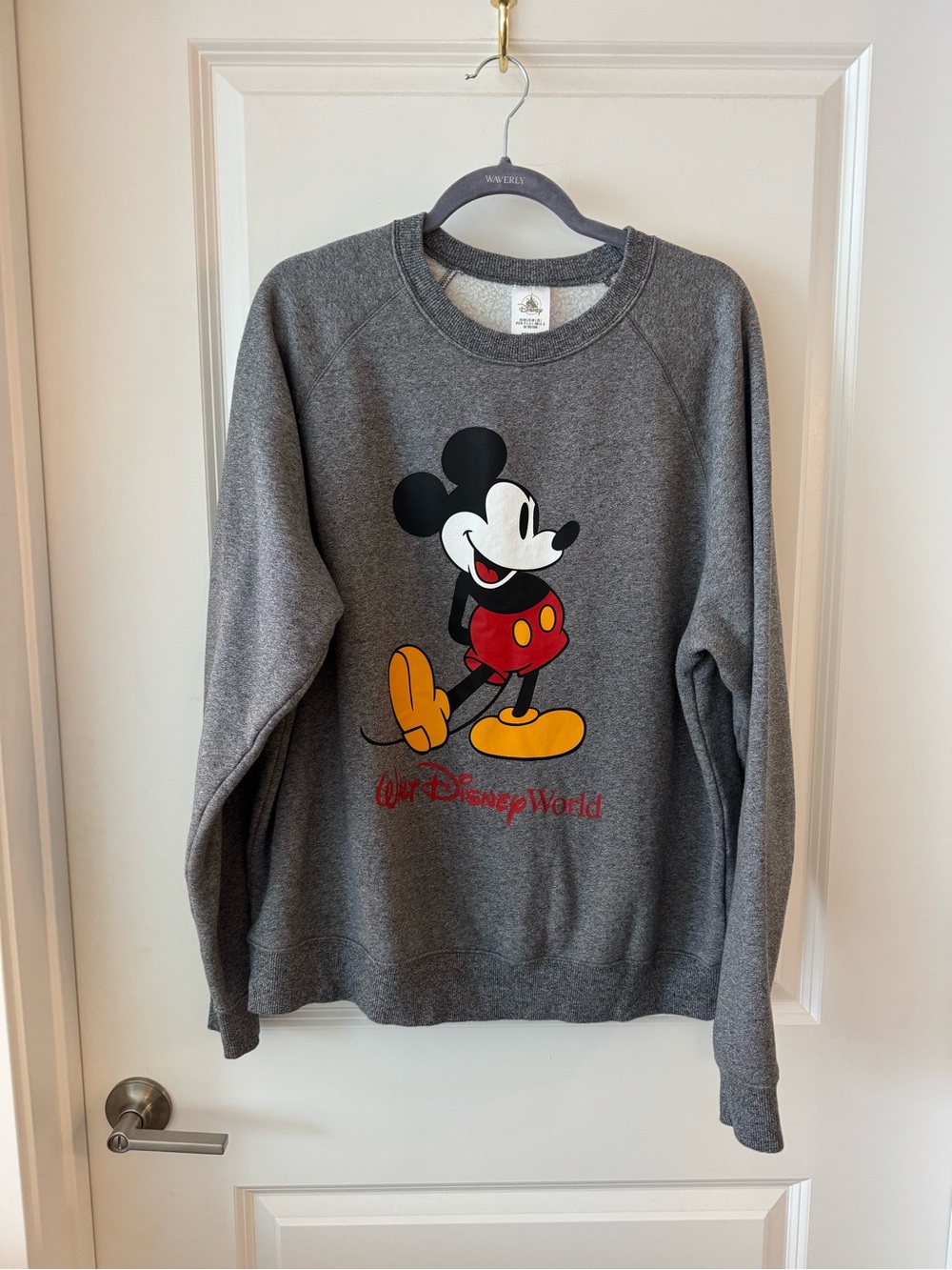 Disney Adult Sweatshirt - Walt Disney World Classic Mickey Gray Pullover